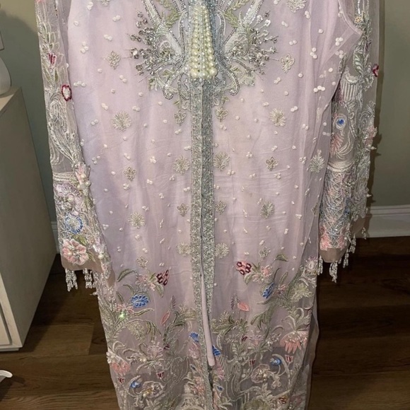 Designer Suffuse 4pc Outfit Kurta Dress Lavender S - Picture 3 of 4